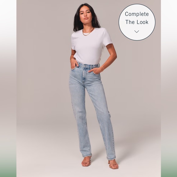 Abercrombie 90s Straight Jeans Ultra High Rise - Picture 2 of 5